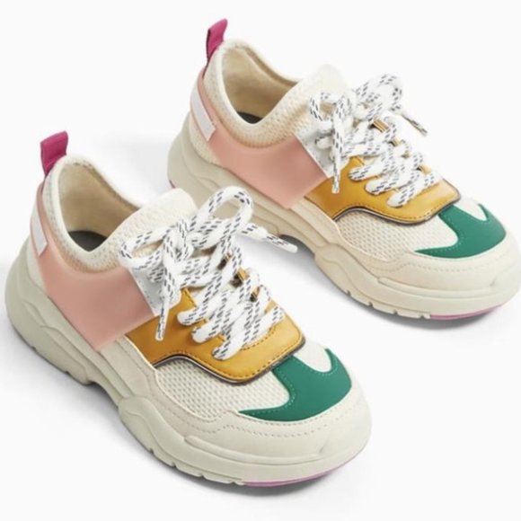 Zara Other - Zara Kids Girls Unisex Multicolored Lace Up Sneakers Size EU-31/ US-13